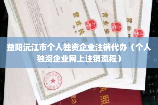 益阳沅江市个人独资企业注销代办（个人独资企业网上注销流程）