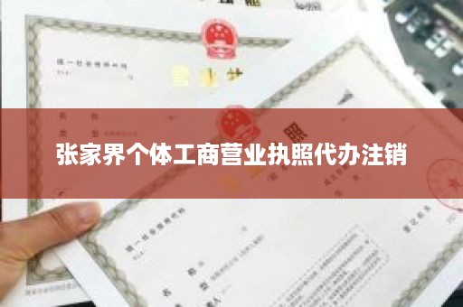 张家界个体工商营业执照代办注销