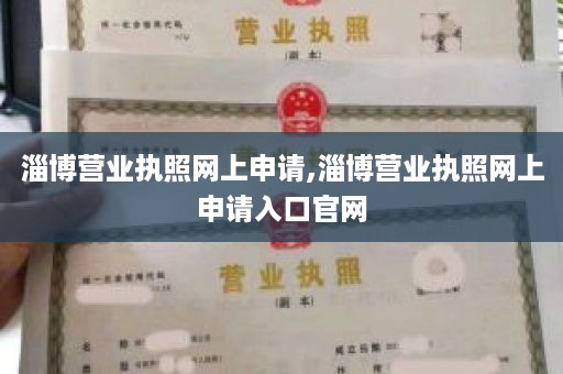 淄博营业执照网上申请,淄博营业执照网上申请入口官网