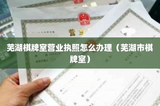 芜湖棋牌室营业执照怎么办理（芜湖市棋牌室）
