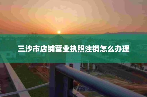 三沙市店铺营业执照注销怎么办理