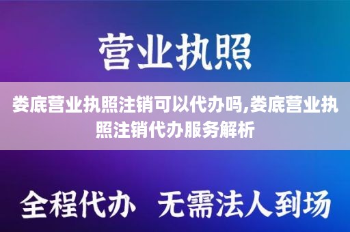 娄底营业执照注销可以代办吗,娄底营业执照注销代办服务解析