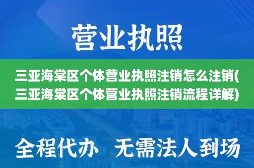 三亚海棠区个体营业执照注销怎么注销(三亚海棠区个体营业执照注销流程详解)