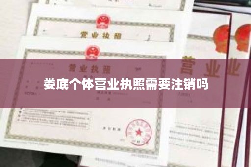 娄底个体营业执照需要注销吗