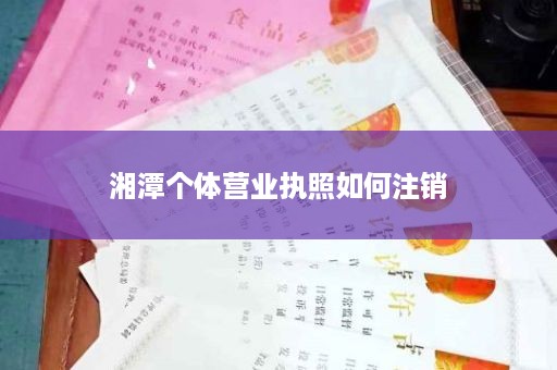 湘潭个体营业执照如何注销