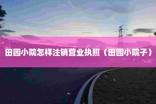 田园小院怎样注销营业执照（田园小院子）