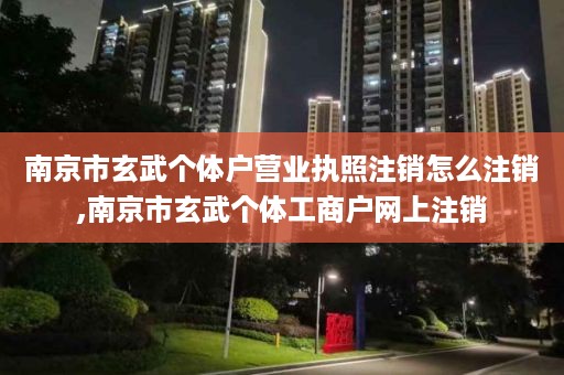 南京市玄武个体户营业执照注销怎么注销,南京市玄武个体工商户网上注销