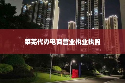 莱芜代办电商营业执业执照
