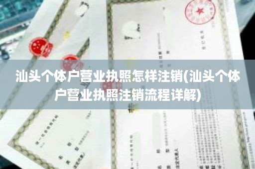 汕头个体户营业执照怎样注销(汕头个体户营业执照注销流程详解)