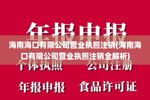 海南海口有限公司营业执照注销(海南海口有限公司营业执照注销全解析)