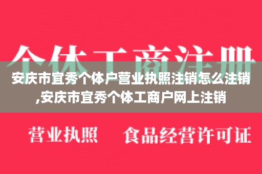 安庆市宜秀个体户营业执照注销怎么注销,安庆市宜秀个体工商户网上注销