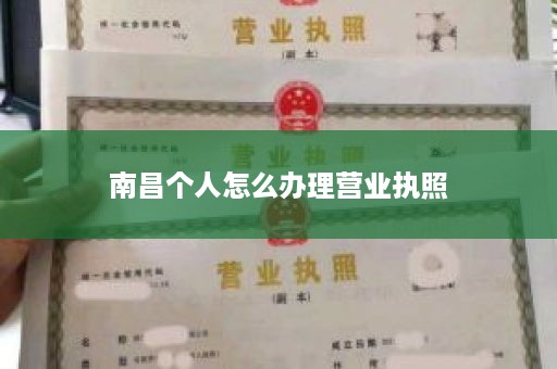 南昌个人怎么办理营业执照