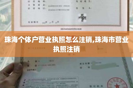 珠海个体户营业执照怎么注销,珠海市营业执照注销