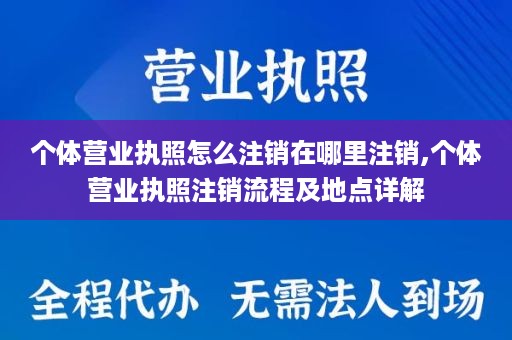 个体营业执照怎么注销在哪里注销,个体营业执照注销流程及地点详解