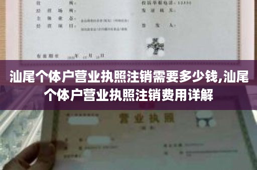 汕尾个体户营业执照注销需要多少钱,汕尾个体户营业执照注销费用详解