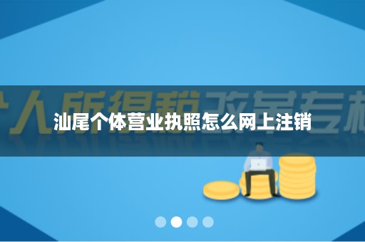 汕尾个体营业执照怎么网上注销