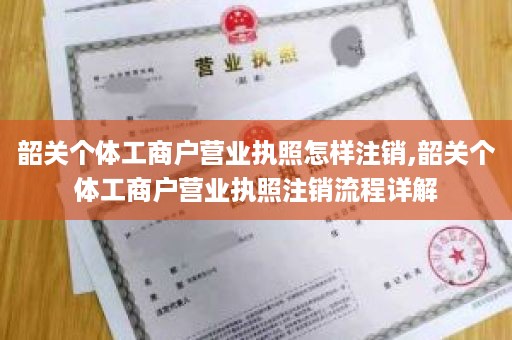 韶关个体工商户营业执照怎样注销,韶关个体工商户营业执照注销流程详解