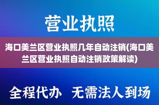 海口美兰区营业执照几年自动注销(海口美兰区营业执照自动注销政策解读)