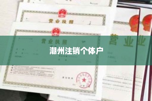 潮州注销个体户