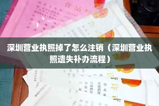 深圳营业执照掉了怎么注销（深圳营业执照遗失补办流程）