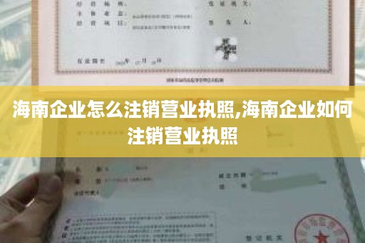 海南企业怎么注销营业执照,海南企业如何注销营业执照