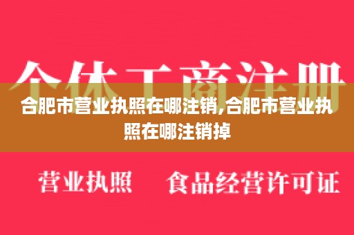 合肥市营业执照在哪注销,合肥市营业执照在哪注销掉