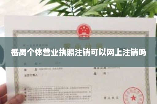 番禺个体营业执照注销可以网上注销吗