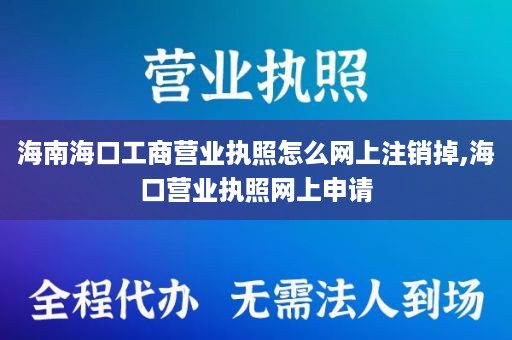 海南海口工商营业执照怎么网上注销掉,海口营业执照网上申请