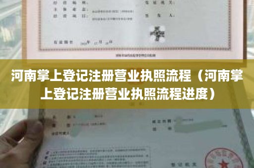 河南掌上登记注册营业执照流程（河南掌上登记注册营业执照流程进度）