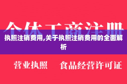 执照注销费用,关于执照注销费用的全面解析