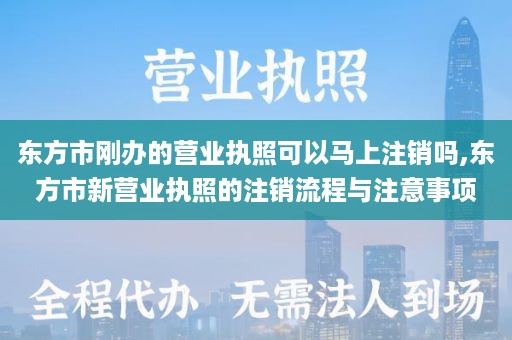 东方市刚办的营业执照可以马上注销吗,东方市新营业执照的注销流程与注意事项