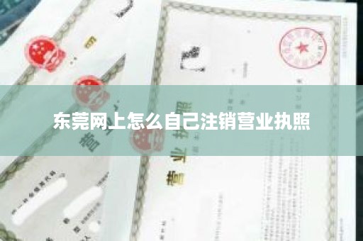 东莞网上怎么自己注销营业执照