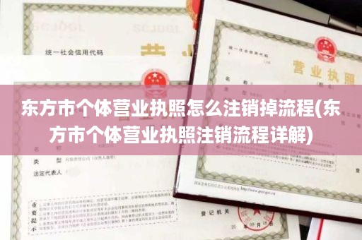 东方市个体营业执照怎么注销掉流程(东方市个体营业执照注销流程详解)