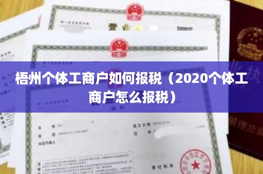 梧州个体工商户如何报税（2020个体工商户怎么报税）