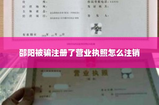 邵阳被骗注册了营业执照怎么注销