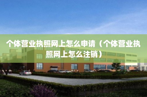 个体营业执照网上怎么申请（个体营业执照网上怎么注销）