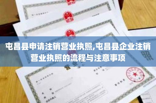 屯昌县申请注销营业执照,屯昌县企业注销营业执照的流程与注意事项
