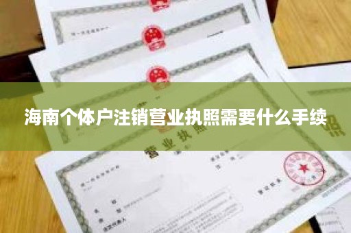 海南个体户注销营业执照需要什么手续