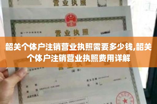 韶关个体户注销营业执照需要多少钱,韶关个体户注销营业执照费用详解