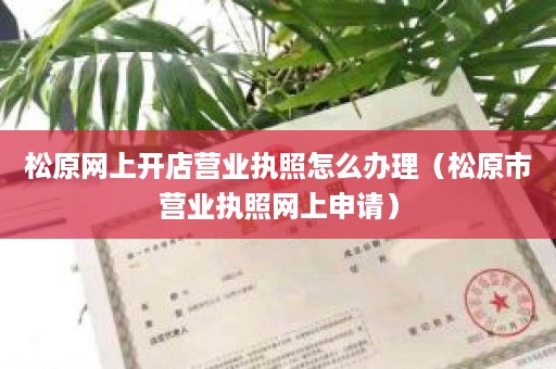松原网上开店营业执照怎么办理（松原市营业执照网上申请）
