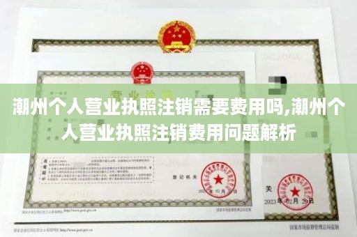 潮州个人营业执照注销需要费用吗,潮州个人营业执照注销费用问题解析