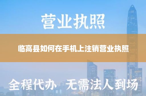 临高县如何在手机上注销营业执照