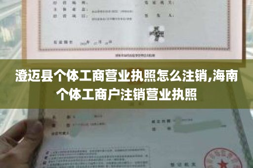 澄迈县个体工商营业执照怎么注销,海南个体工商户注销营业执照
