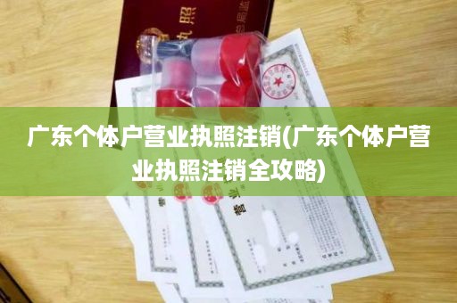 广东个体户营业执照注销(广东个体户营业执照注销全攻略)
