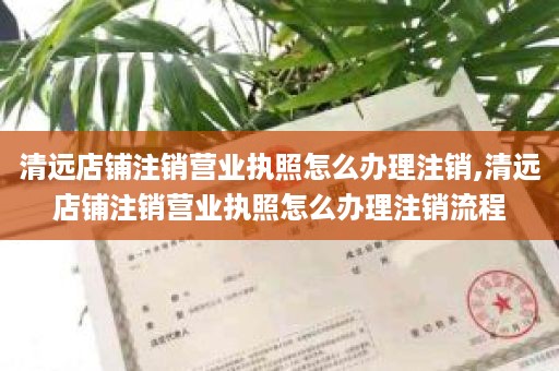 清远店铺注销营业执照怎么办理注销,清远店铺注销营业执照怎么办理注销流程