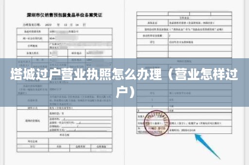 塔城过户营业执照怎么办理（营业怎样过户）
