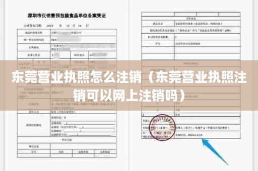 东莞营业执照怎么注销（东莞营业执照注销可以网上注销吗）