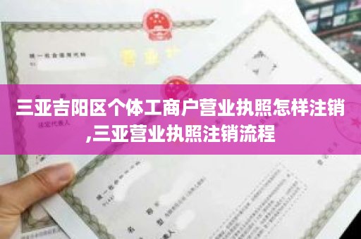 三亚吉阳区个体工商户营业执照怎样注销,三亚营业执照注销流程