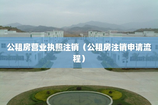 公租房营业执照注销（公租房注销申请流程）