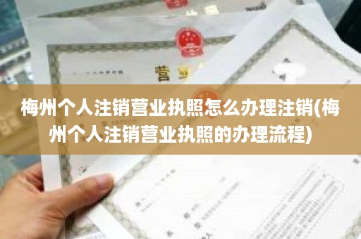 梅州个人注销营业执照怎么办理注销(梅州个人注销营业执照的办理流程)